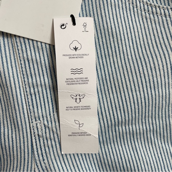 NWT ZARA pinstripe denim overalls - Picture 6 of 9